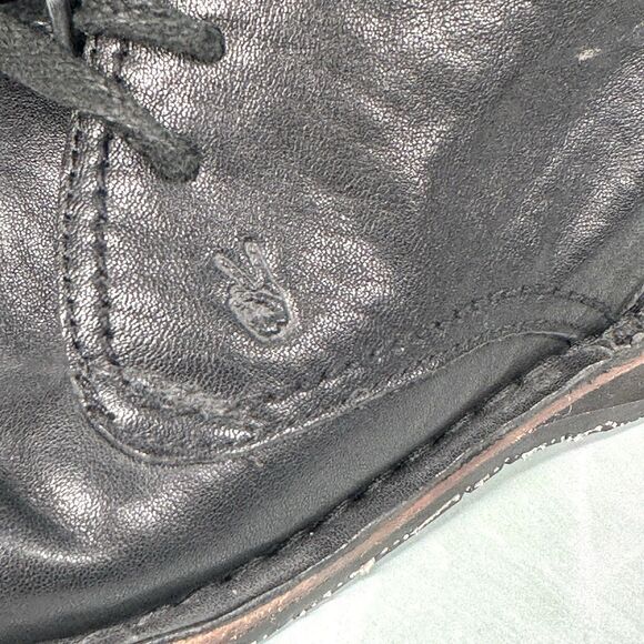 John Varvatos Black Leather Hipster Chukka Boots Lace Up Tire Tread Sole Size 10 main image 7